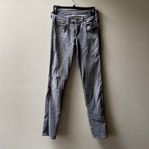 Gray 7 For All Mankind, “slim cigarette” jeans